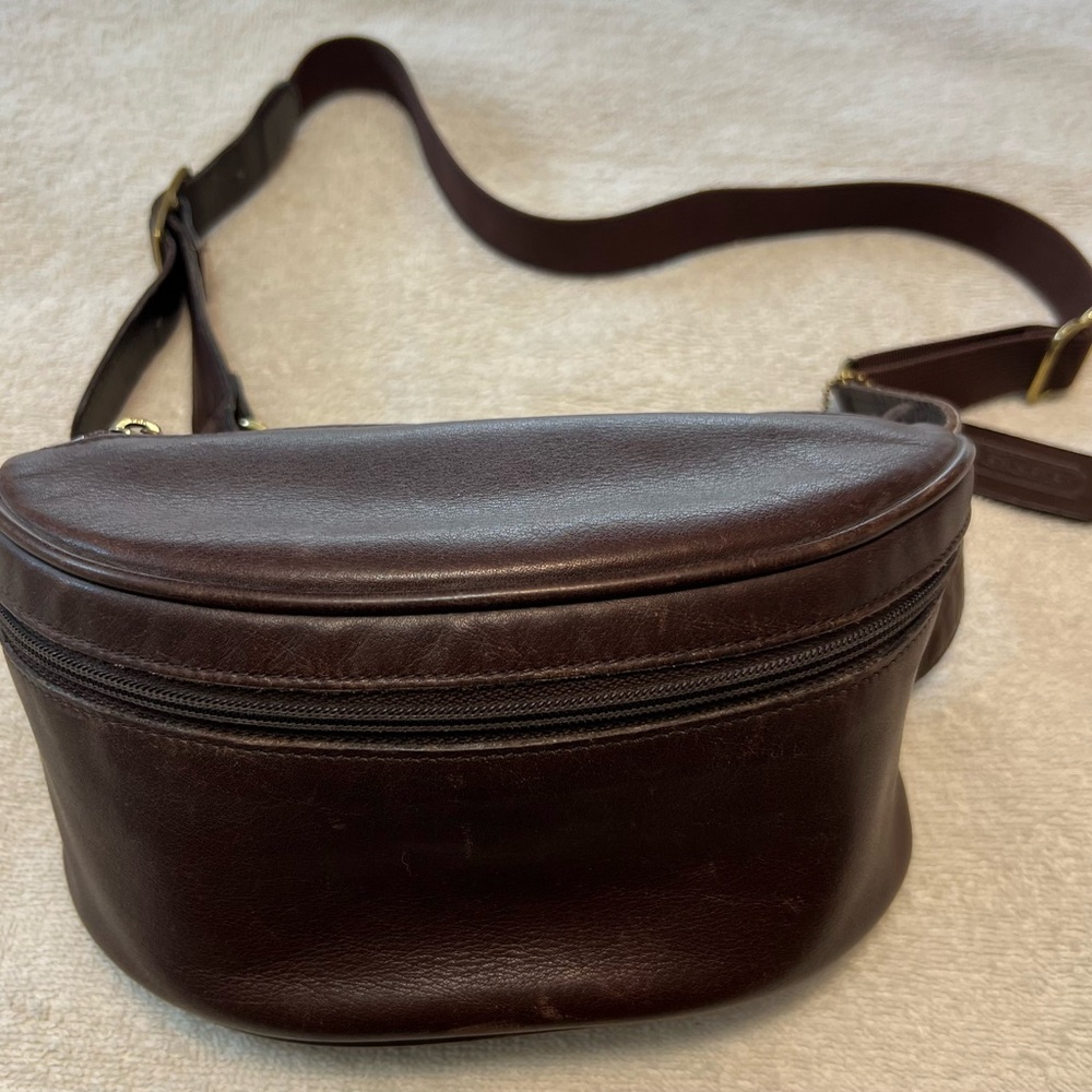 Vintage Coach Men's Leather Belt Bag - Dark Brown - Picture 4 of 12